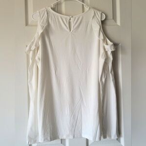 Elegant White Cold Shoulder Blouse